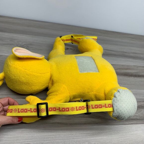Vintage Teletubbie Laa Laa Yellow Plush Backpack 1990’s 15\